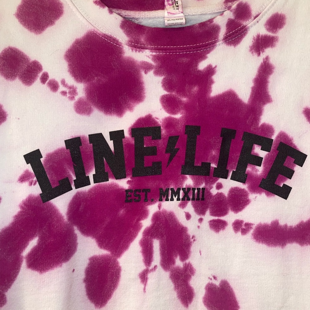 Line life tye dye crew neck sweater